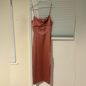 Zara Spaghetti Strap Corset Dress in Dusty Rose